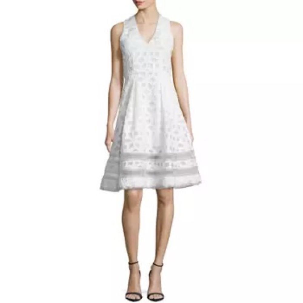 Jonathan Simkhai Midi White Dress Sleeveless Twill Size 2 - Picture 7 of 10
